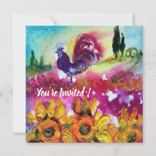 ZONNEMERS EN ZWARTE ROOSTER Rustisch landschap Kaart