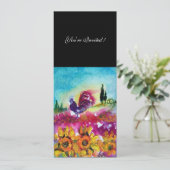 ZONNEMERS EN ZWARTE ROOSTER Rustisch landschap Kaart (Staand voorkant)