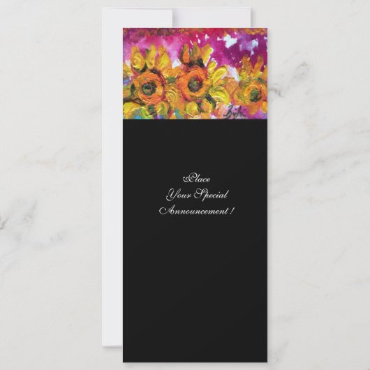 ZONNEMERS EN ZWARTE ROOSTER Rustisch landschap Kaart (Achterkant)