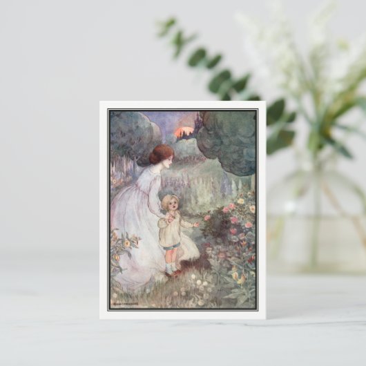 Zonnemoeder en zoon van Anne Anderson Briefkaart (Staand voorkant)