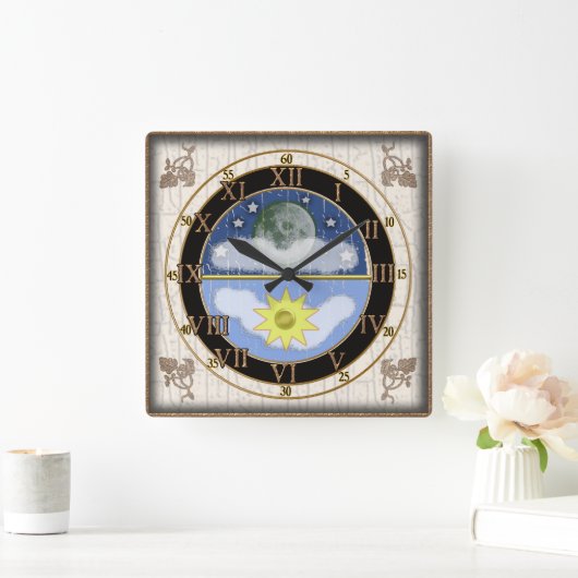 zonnemoer vierkante klok (Huis)