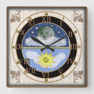 zonnemoer vierkante klok