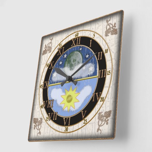 zonnemoer vierkante klok (Hoek)