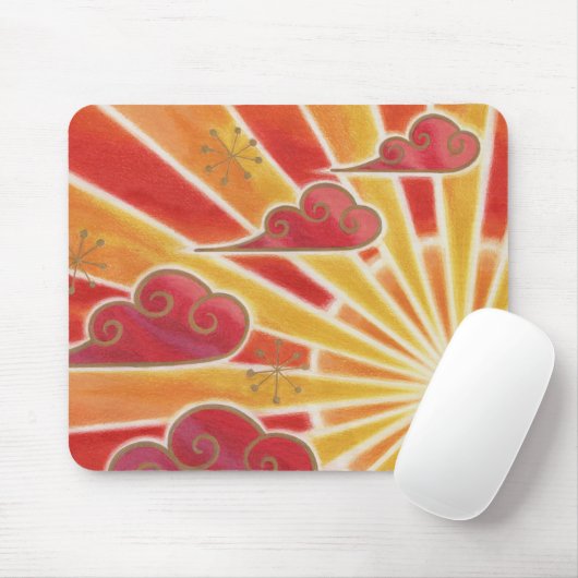 Zonnemousepad horizontaal muismat (Met muis)