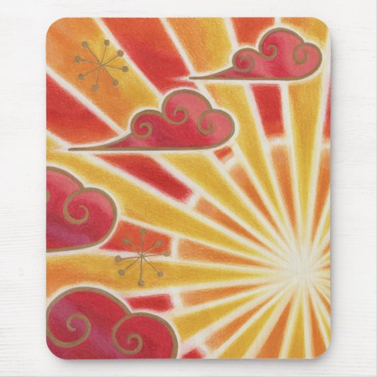 Zonnemousepad verticaal muismat (Voorkant)