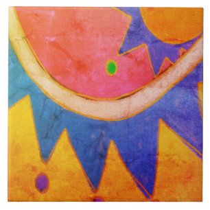 Zonnen Abstract digitaal schilderen Tegeltje