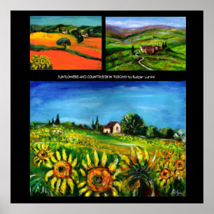 ZONNEN EN KANTOORD IN TUSCANY COLLECTIE POSTER