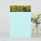 ZONNEN EN LANDBOUW IN TUSCANY, blauw Briefpapier (Staand voorkant)