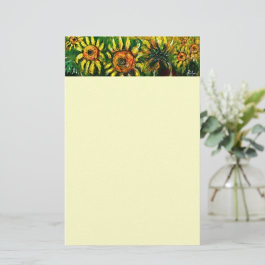 ZONNEN EN LANDBOUW IN TUSCANY, crème Briefpapier (Staand voorkant)