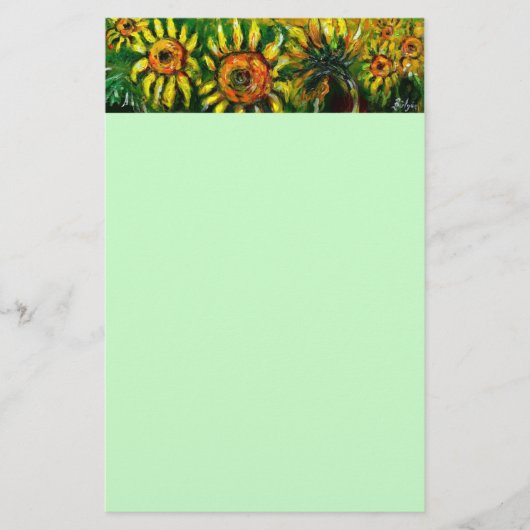 ZONNEN EN LANDBOUW IN TUSCANY, groen Briefpapier (Voorkant)