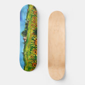 ZONNEN EN LANDBOUW IN TUSCANY, groen Skateboard (Voorkant)