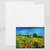 ZONNEN EN LANDBOUW IN TUSCANY, wit Briefpapier (Voorkant / Achterkant)