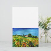 ZONNEN EN LANDBOUW IN TUSCANY, wit Briefpapier (Staand voorkant)