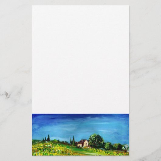 ZONNEN EN LANDBOUW IN TUSCANY, wit Briefpapier (Voorkant)