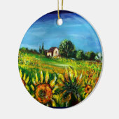 ZONNEN EN LANDEN IN HET HOOFD VAN TUSCANY KERAMISCH ORNAMENT (Links)