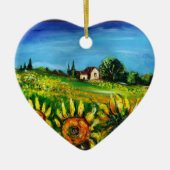 ZONNEN EN LANDEN IN HET HOOFD VAN TUSCANY KERAMISCH ORNAMENT (Voorkant)