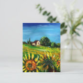 ZONNEN EN LANDEN IN TUSCANY BRIEFKAART (Staand voorkant)