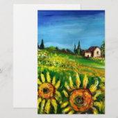 ZONNEN EN LANDEN IN TUSCANY BRIEFPAPIER (Voorkant / Achterkant)