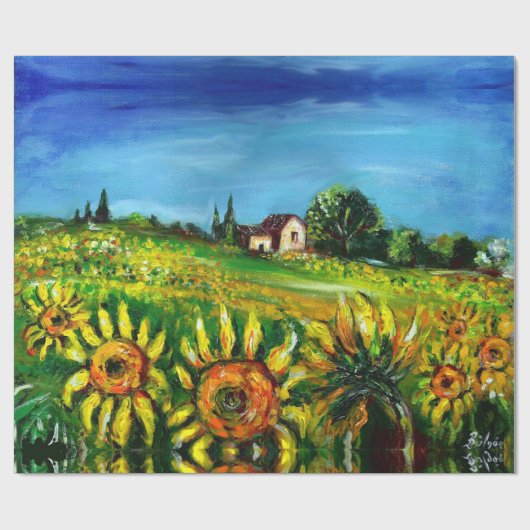 ZONNEN EN LANDEN IN TUSCANY CADEAUPAPIER (Vlak)