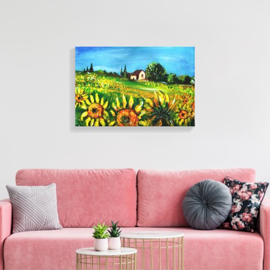 ZONNEN EN LANDEN IN TUSCANY CANVAS AFDRUK (Insitu (Woonkamer))