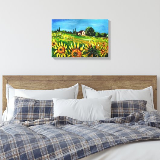 ZONNEN EN LANDEN IN TUSCANY CANVAS AFDRUK (Insitu (Slaapkamer))