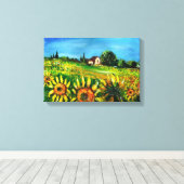 ZONNEN EN LANDEN IN TUSCANY CANVAS AFDRUK (Insitu (Houten vloer))