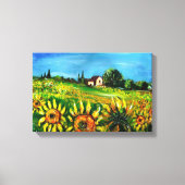 ZONNEN EN LANDEN IN TUSCANY CANVAS AFDRUK (Voorkant)