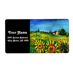 ZONNEN EN LANDEN IN TUSCANY ETIKET