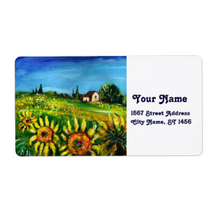 ZONNEN EN LANDEN IN TUSCANY ETIKET