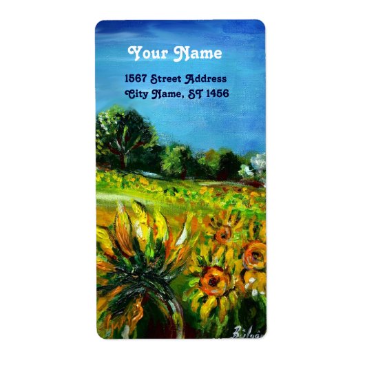 ZONNEN EN LANDEN IN TUSCANY ETIKET (Voorkant)