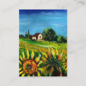 ZONNEN EN LANDEN IN TUSCANY- ITALIË VISITEKAARTJE (Achterkant)