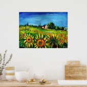 ZONNEN EN LANDEN IN TUSCANY, kolossaal Poster (Keuken)