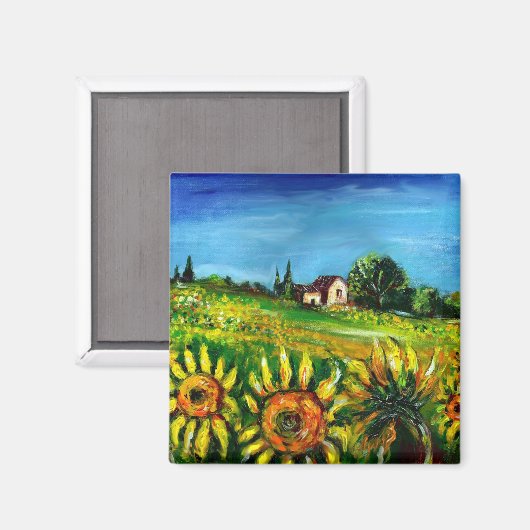 ZONNEN EN LANDEN IN TUSCANY MAGNEET