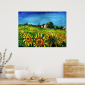 ZONNEN EN LANDEN IN TUSCANY POSTER (Keuken)