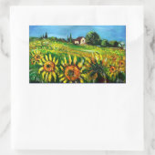 ZONNEN EN LANDEN IN TUSCANY RECHTHOEKIGE STICKER (Tas)