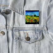 ZONNEN EN LANDEN IN TUSCANY VIERKANTE BUTTON 5,1 CM (In situ)