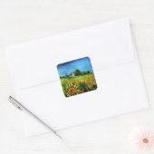 ZONNEN EN LANDEN IN TUSCANY VIERKANTE STICKER (Envelop)