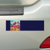 ZONNEN EN ZWARTE ROOSTER BUMPERSTICKER (Op auto)