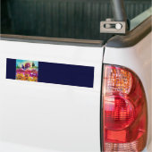 ZONNEN EN ZWARTE ROOSTER BUMPERSTICKER (Op Truck)