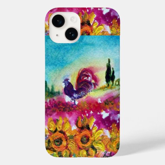 ZONNEN EN ZWARTE ROOSTER Case-Mate iPhone CASE (Achterkant)