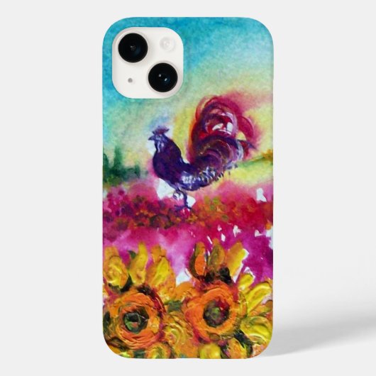 ZONNEN EN ZWARTE ROOSTER Case-Mate iPhone CASE (Achterkant)