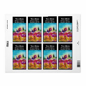 ZONNEN EN ZWARTE ROOSTER ETIKET (Full Sheet)