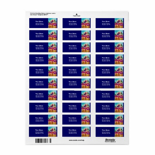 ZONNEN EN ZWARTE ROOSTER ETIKET (Full Sheet)