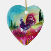 ZONNEN EN ZWARTE ROOSTER KERAMISCH ORNAMENT (Rechts)