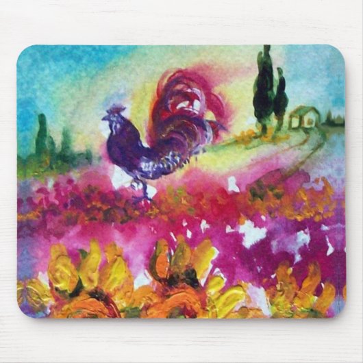ZONNEN EN ZWARTE ROOSTER MUISMAT (Voorkant)