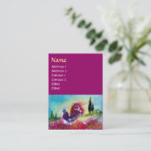 ZONNEN EN ZWARTE ROOSTER Paars Visitekaartje (Staand voorkant)