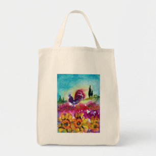 ZONNEN EN ZWARTE ROOSTER TOTE BAG