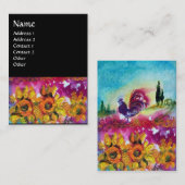 ZONNEN EN ZWARTE ROOSTER VISITEKAARTJE (Voorkant / Achterkant)