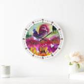 ZONNEN EN ZWARTE ROOSTER, wit Grote Klok (Huis)