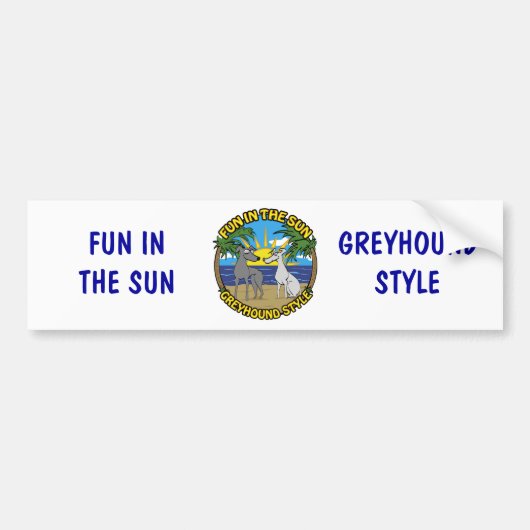 ZONNEN IN DE ZON GREYHOUND STIJL BUMPERSTICKER (Voorkant)
